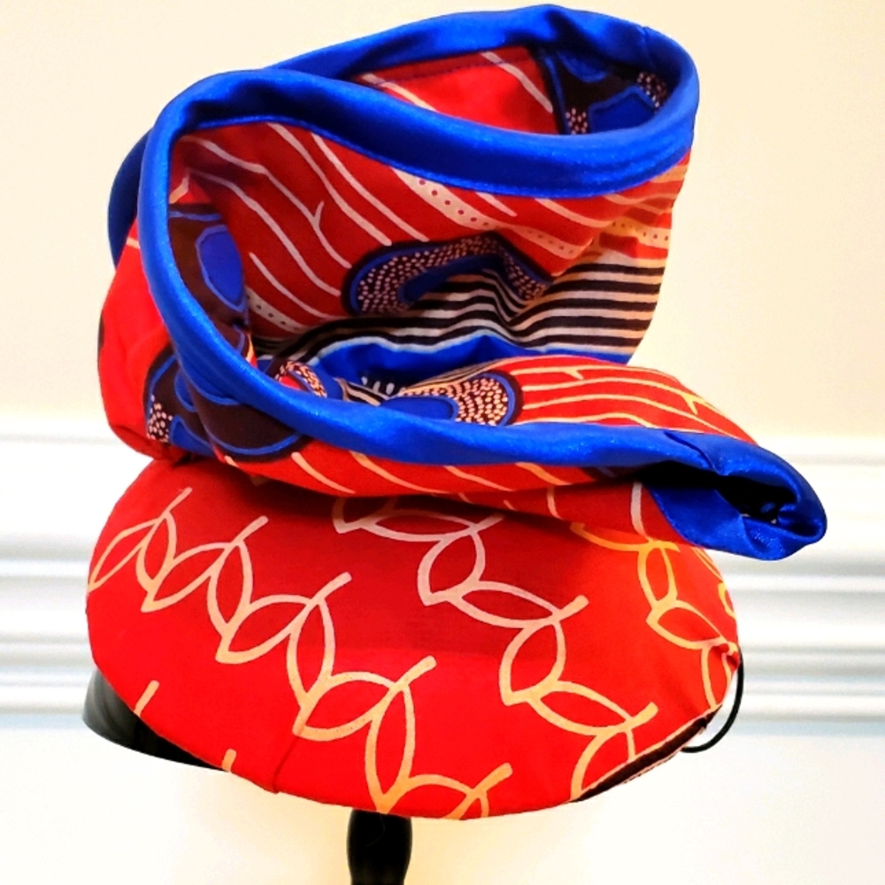 African Print  Fascinator and matching Clutch NWOT